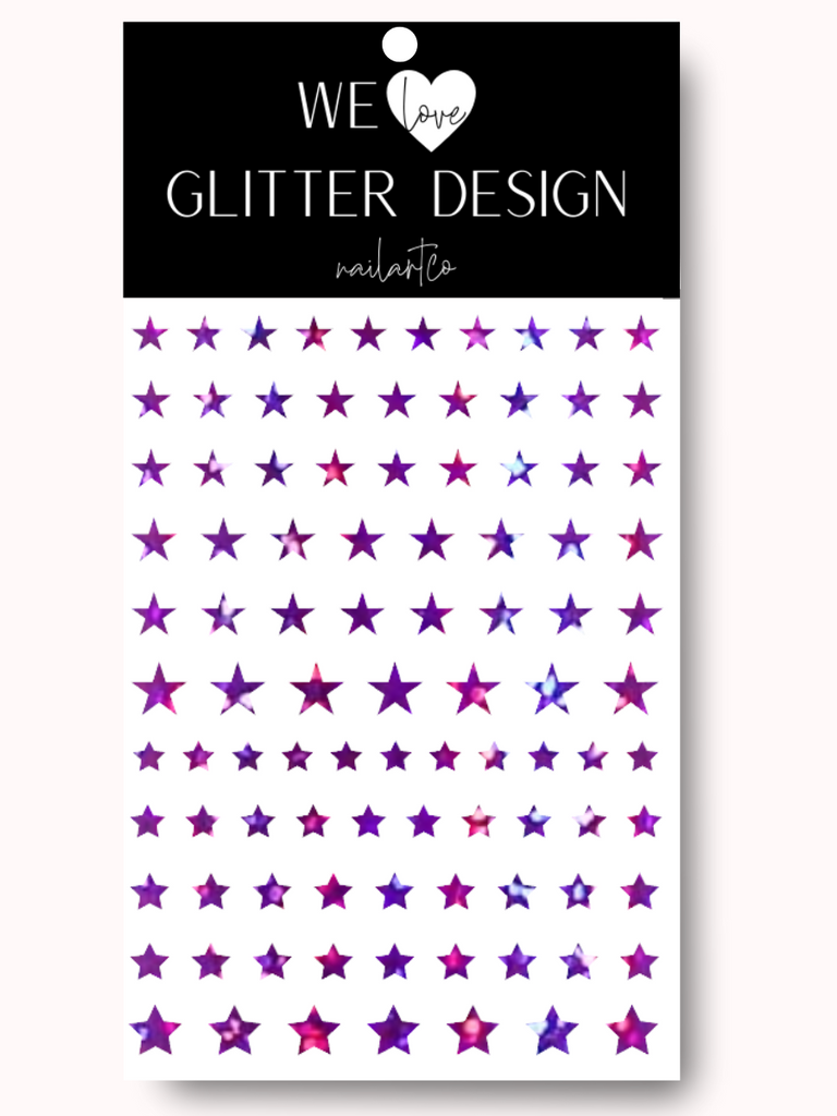 All Stars Nail Decal | Holo Sparkle // Purple
