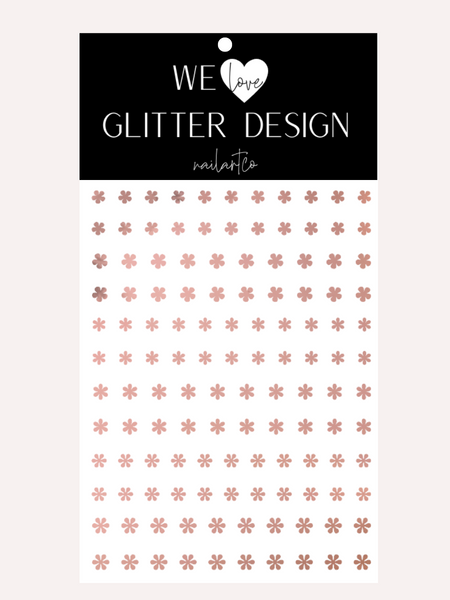 Mini Flowers Nail Decal | Chrome (Select Color)