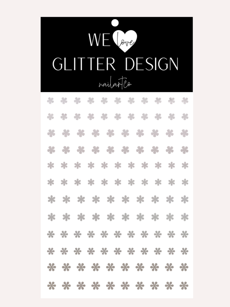 Mini Flowers Nail Decal | Chrome (Select Color)