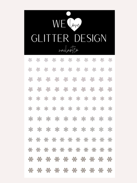 Mini Flowers Nail Decal | Chrome (Select Color)