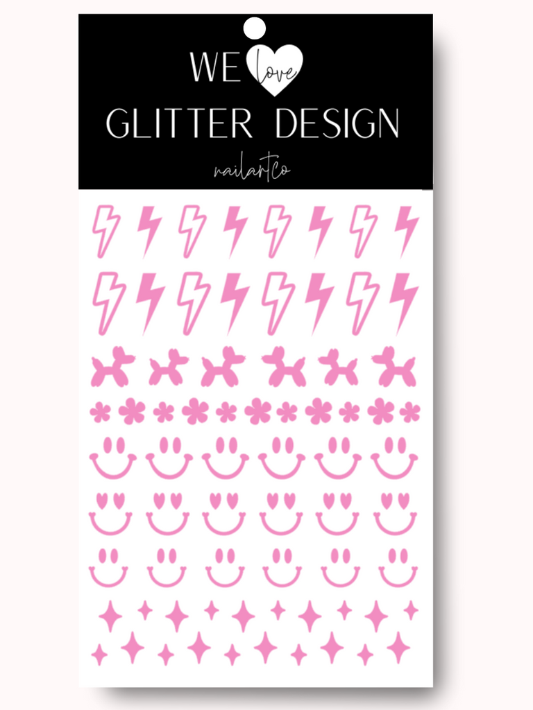 Retro (Design 1) Nail Decal | Soft Pink