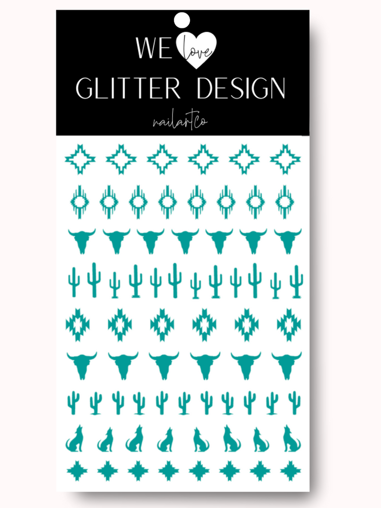 Southwestern Nail Decal | Turquoise