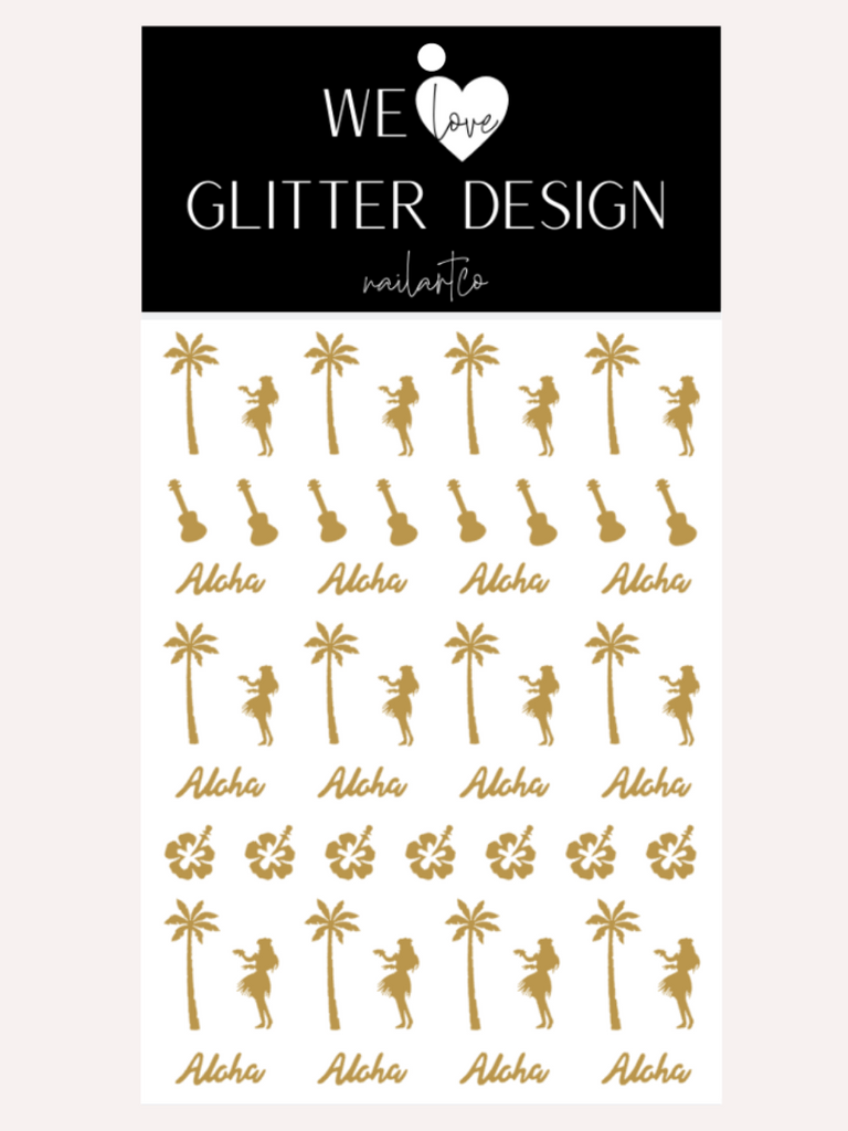 Aloha Nail Decal | Light Brown