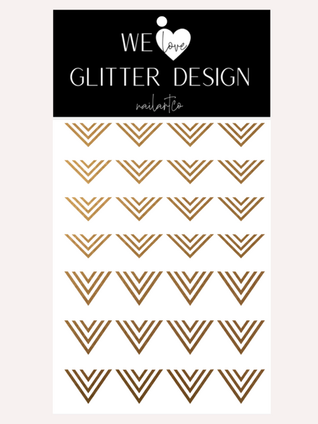 Angle Nail Decal | Copper Shimmer