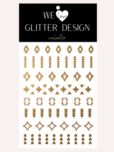 Aztec Variety Nail Decal | Copper Shimmer