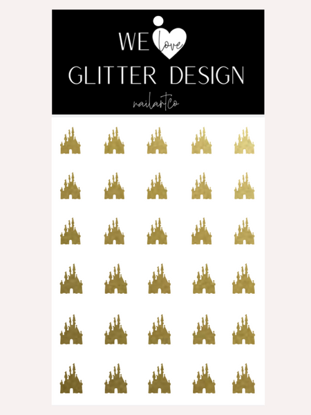 Castle Magical Nail Decal | Gold Shimmer