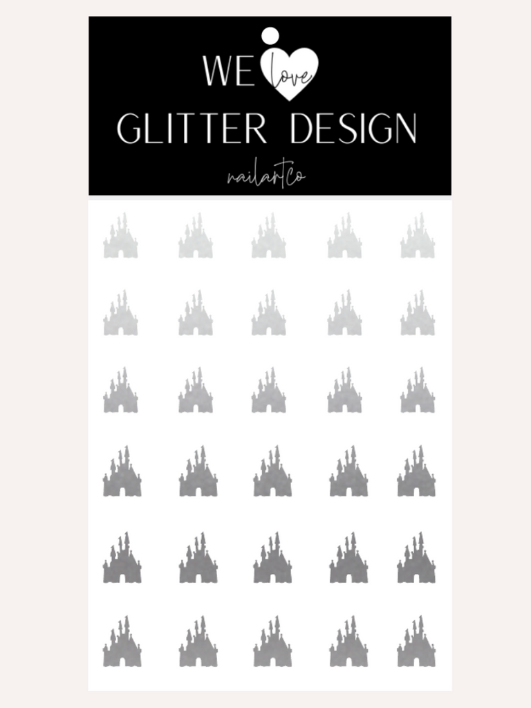 Castle Magical Nail Decal | Silver Shimmer