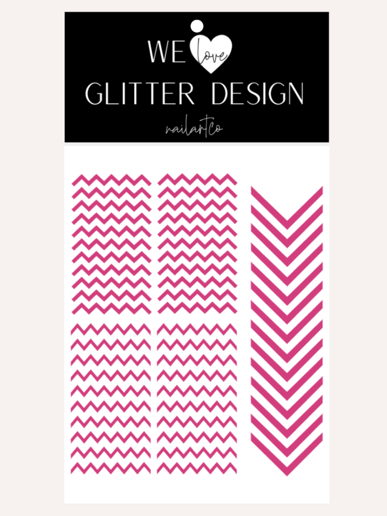 Chevron Nail Decal | Pink