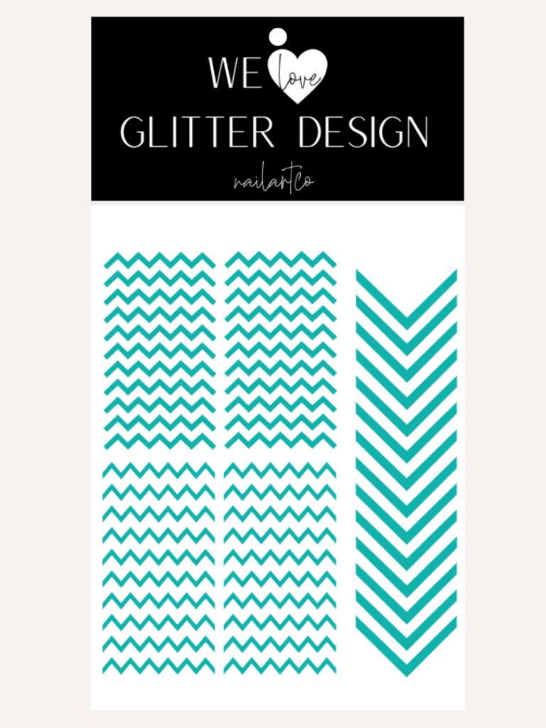 Chevron Nail Decal | Turquoise
