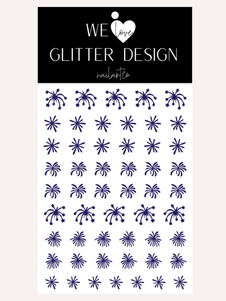 Grand Finale Nail Decal | Cobalt Blue