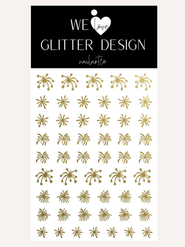 Grand Finale Nail Decal | Gold Shimmer