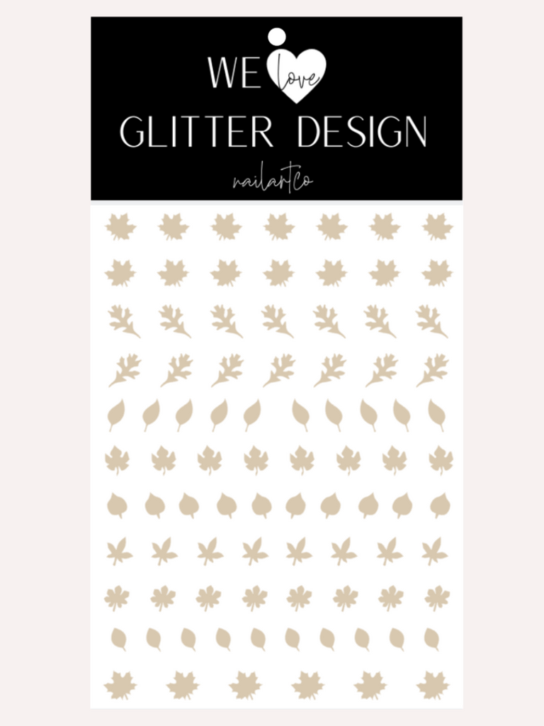 Leaves (Design 1) Nail Decal | Beige