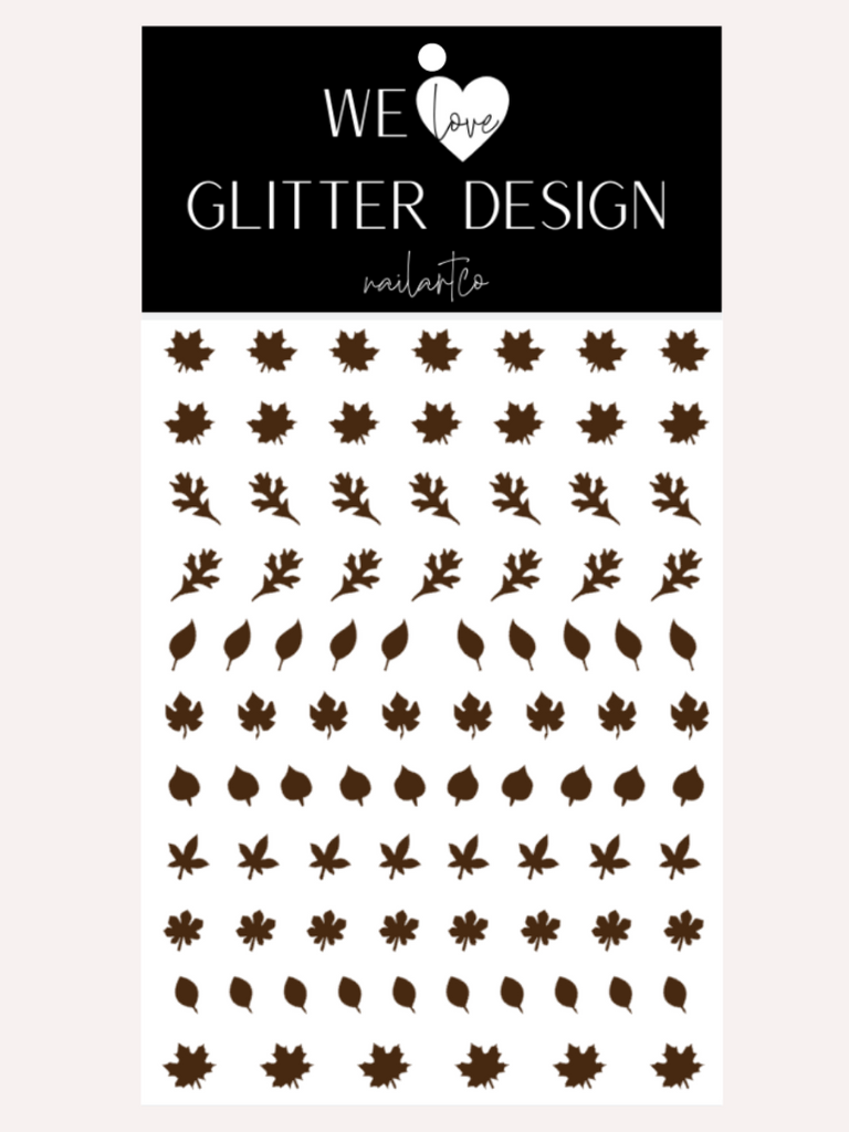 Leaves (Design 1) Nail Decal | Brown