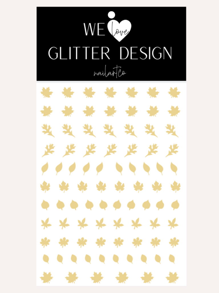 Leaves (Design 1) Nail Decal | Cream