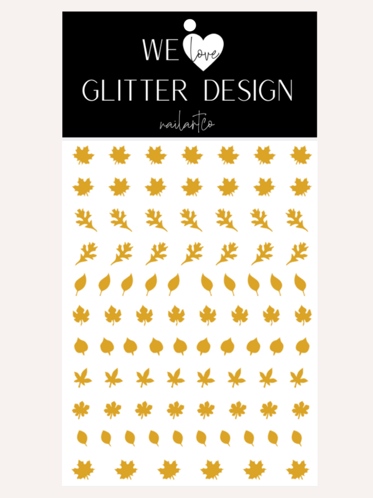 Leaves (Design 1) Nail Decal | Mustard