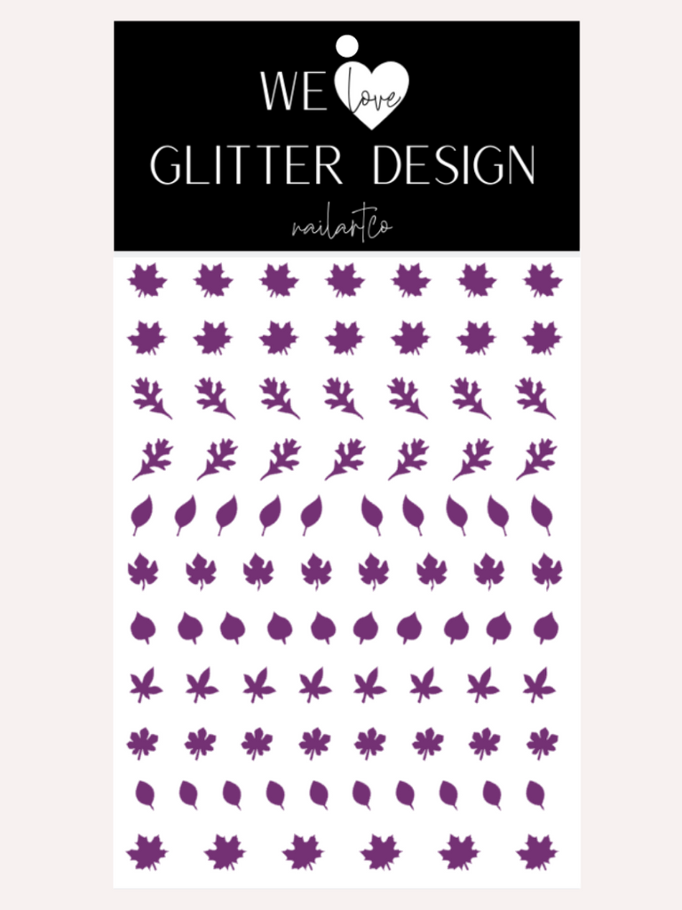 Leaves (Design 1) Nail Decal | Violet