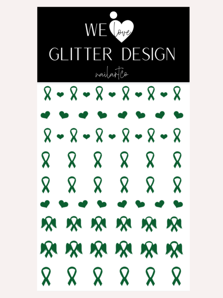 Awareness Ribbon Nail Decal | Green
