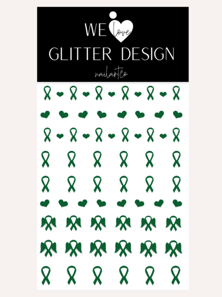 Awareness Ribbon Nail Decal | Green