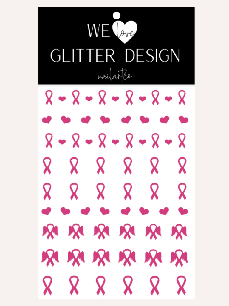 Awareness Ribbon Nail Decal | Pink