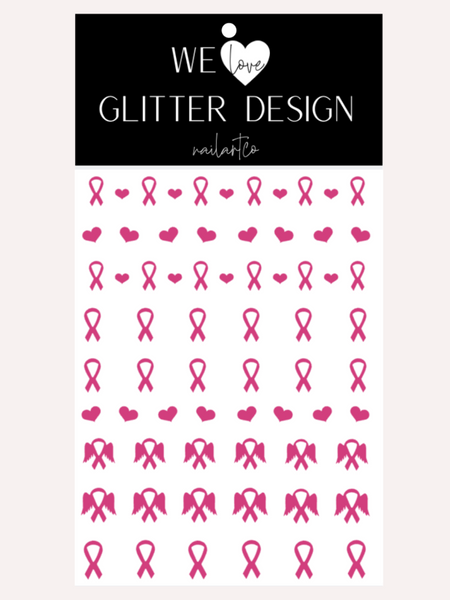 Awareness Ribbon Nail Decal | Pink