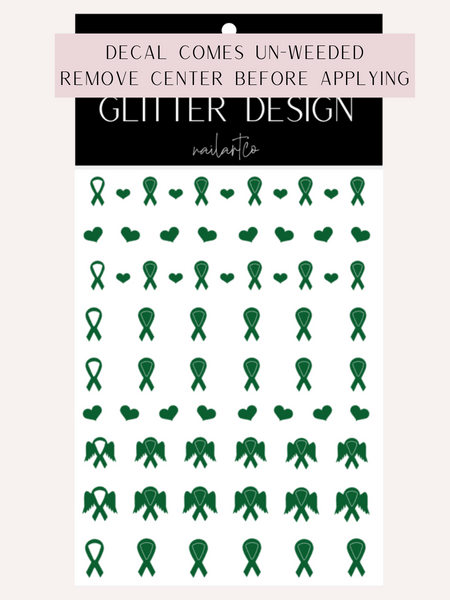 Awareness Ribbon Nail Decal | Green