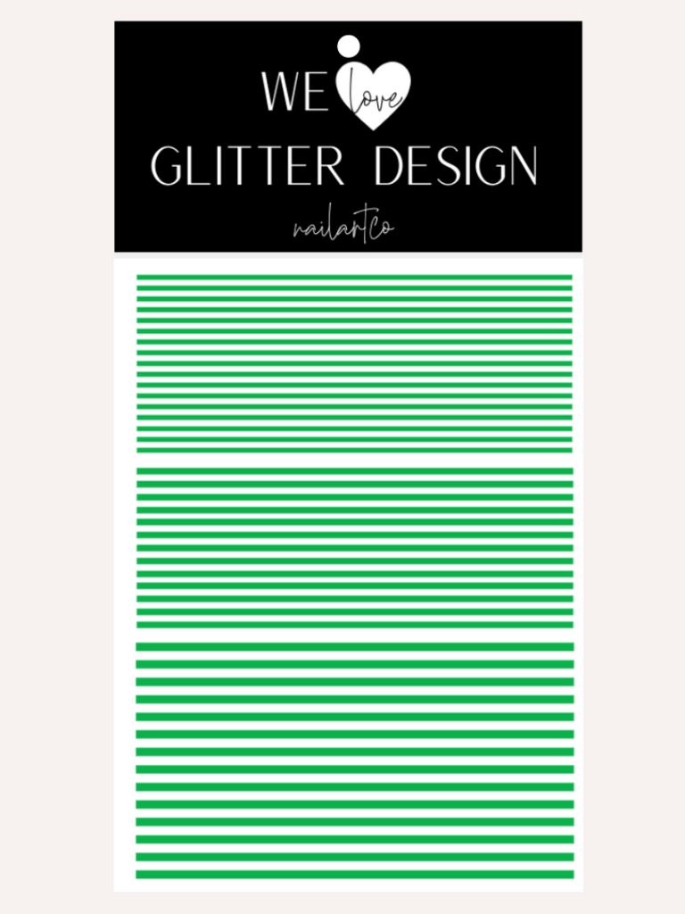 Stripes Nail Decal | Bright Green