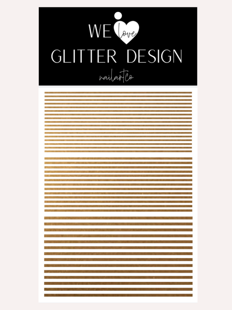 Stripes Nail Decal | Copper Shimmer