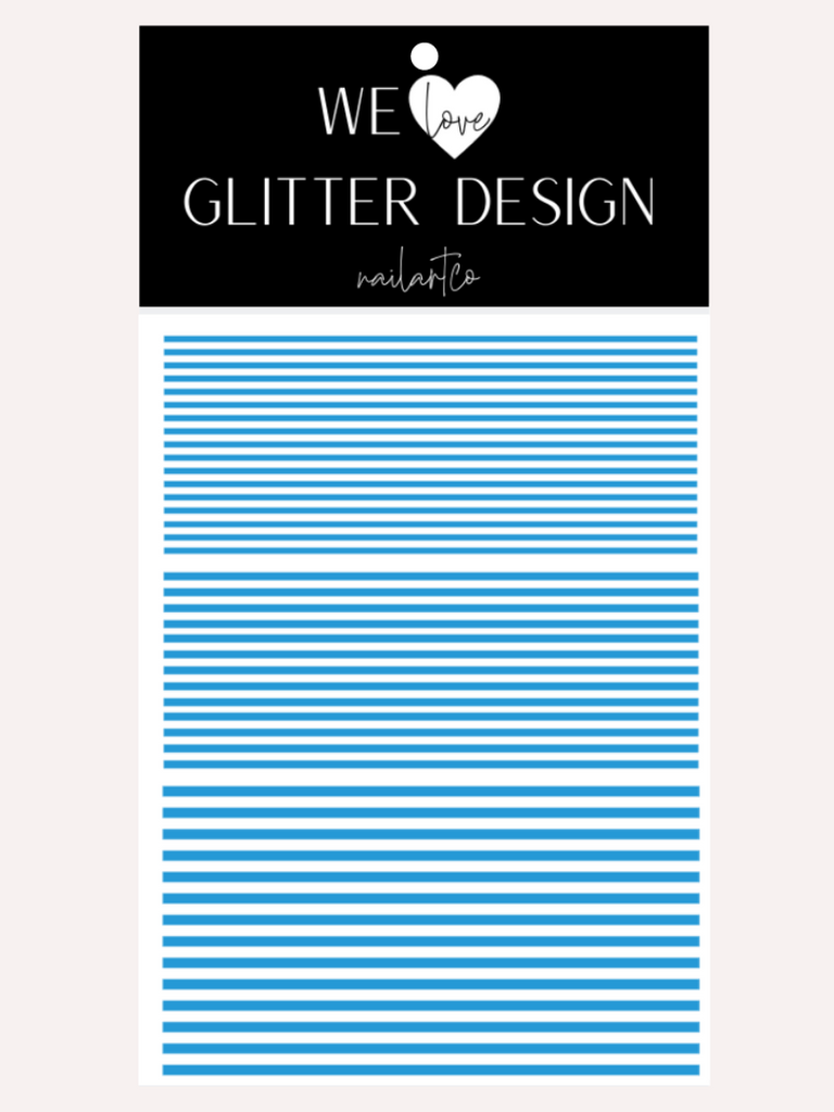 Stripes Nail Decal | Light Blue