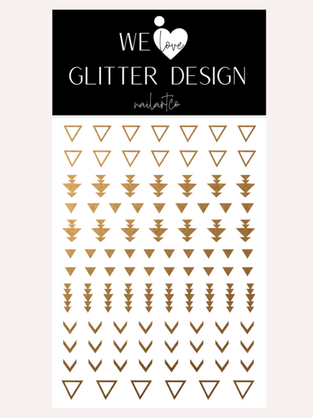 Triangle Variety Nail Decal | Copper Shimmer