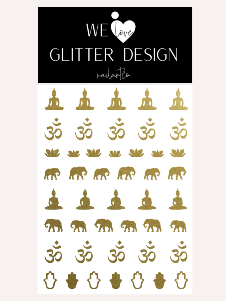 Zen Nail Decal | Gold Shimmer