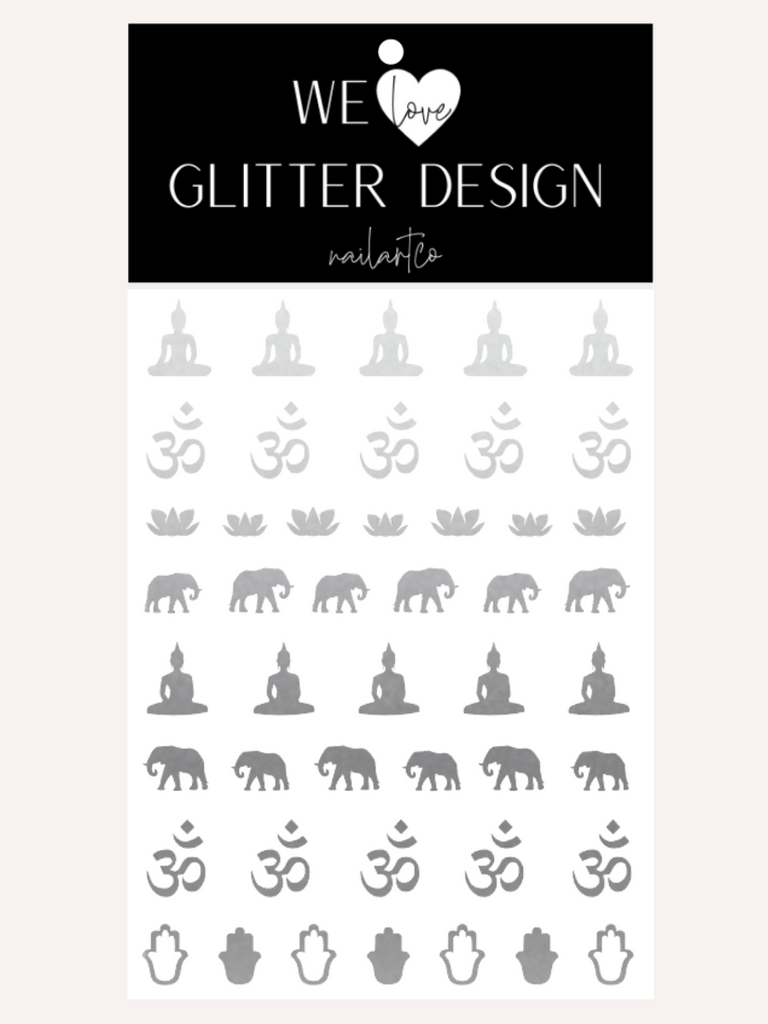 Zen Nail Decal | Silver Shimmer