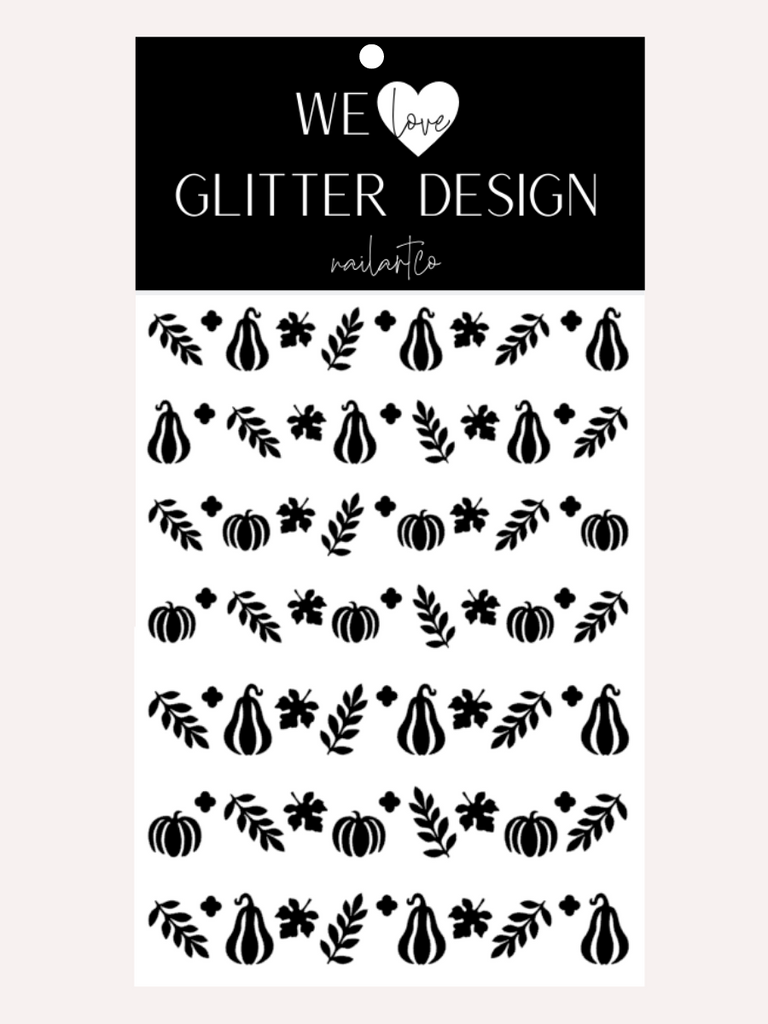 Oh My Gourd Nail Decal | Black