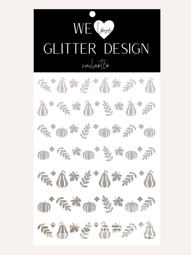 Oh My Gourd Nail Decal | Chrome // Silver
