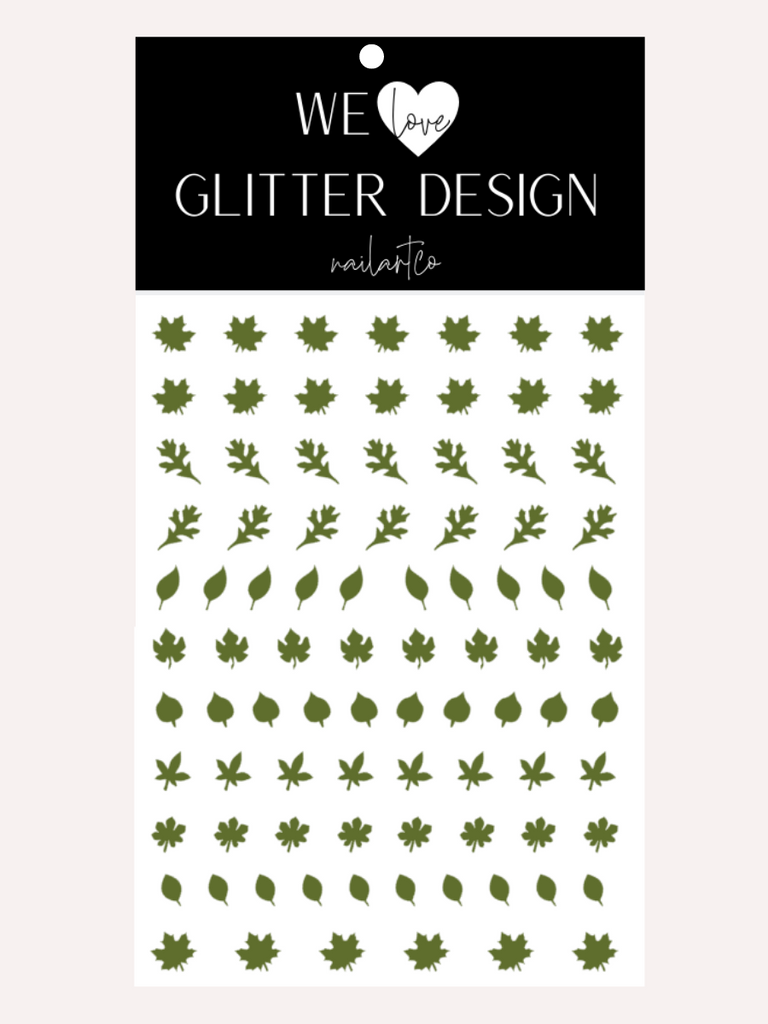 Leaves (Design 1) Nail Decal | Olive
