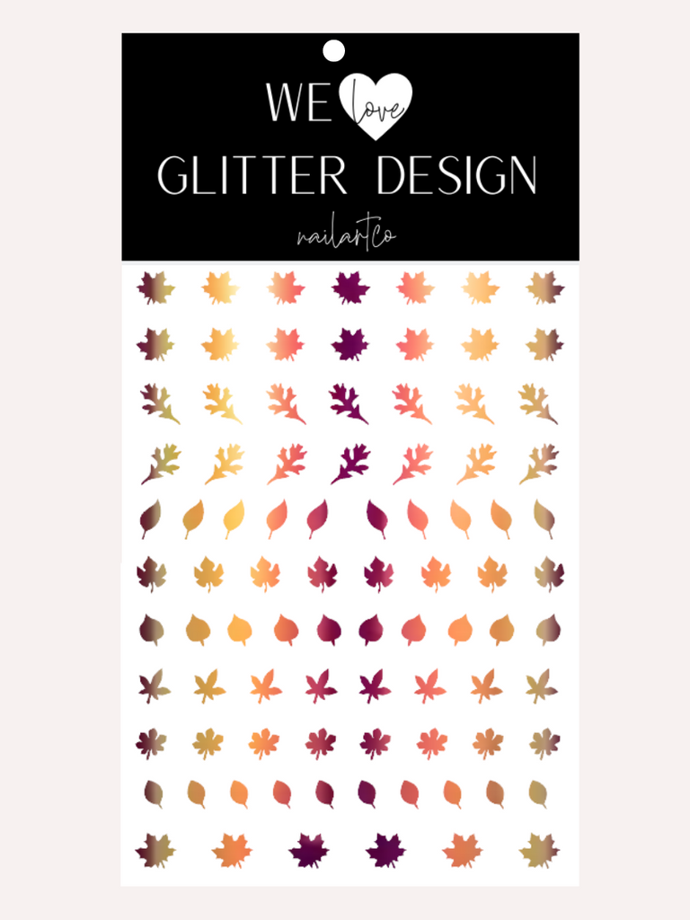 Leaves (Design 1) Nail Decal | Opal // Orchid Purple