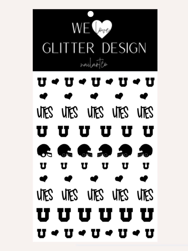 Utah Nail Decals | Black