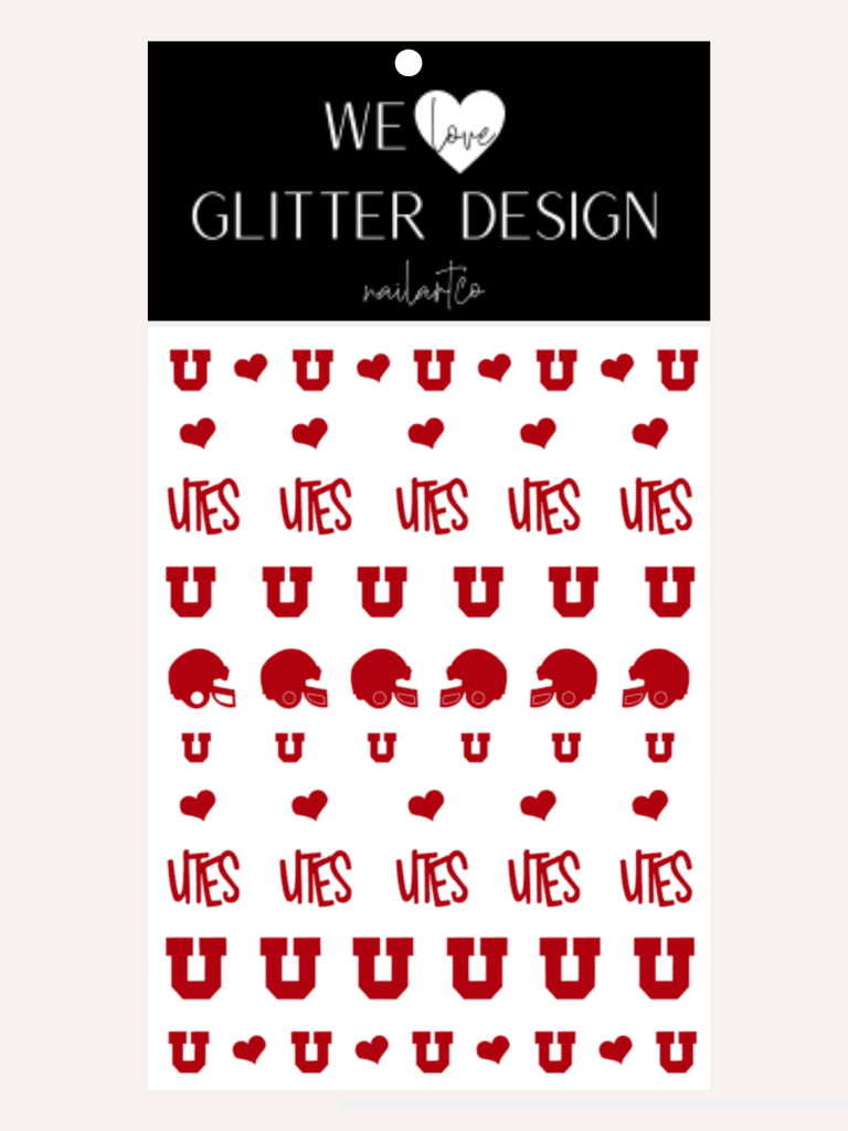 Utah Nail Decals | Red