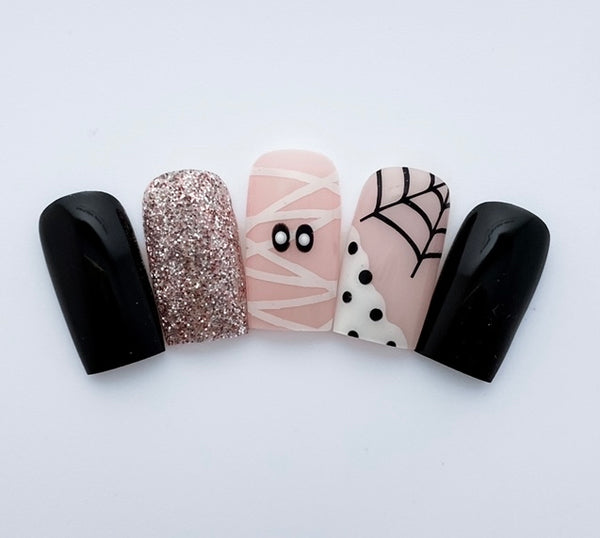 Spider Web Nail Decal (Comes Un-Weeded) | Black