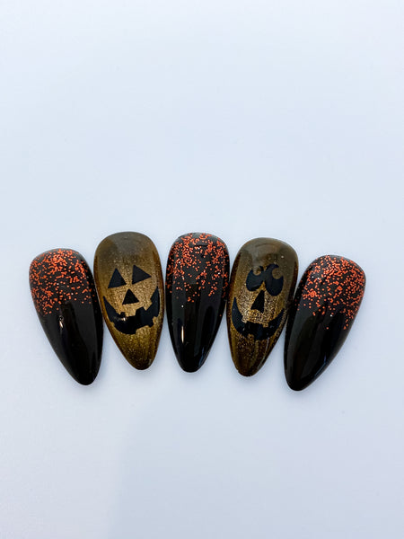 Jack-O-Lantern Faces DESIGN 2 | Black