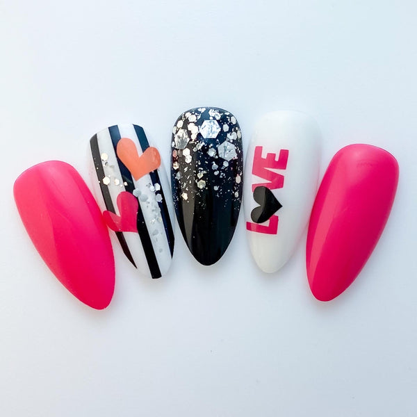 Love You Nail Decal | Pink