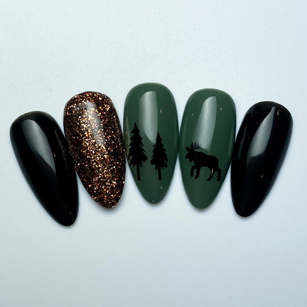 Moose Tracks Nail Decal | Black