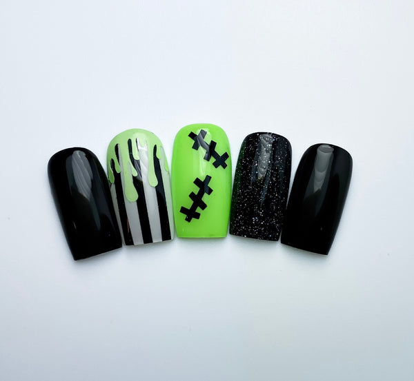 Frank & Stitch Nail Decal | Black