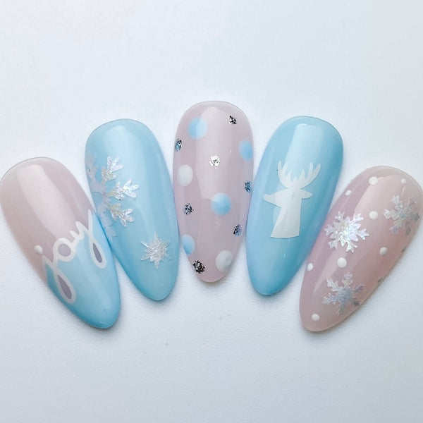 Joyful & Bright Nail Decal | White