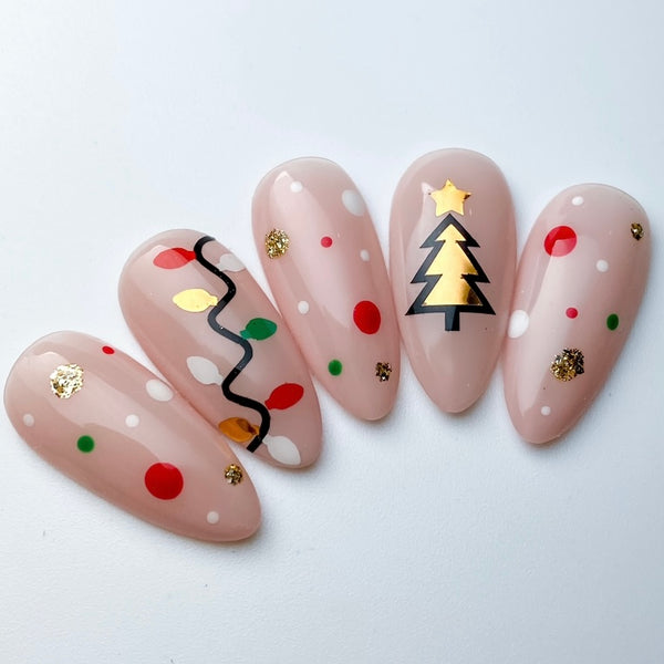 Joyful & Bright Nail Decal | Chrome // Light Gold