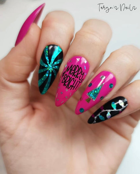 Full Nail Peppermint Twist Decal | (Choose Color)