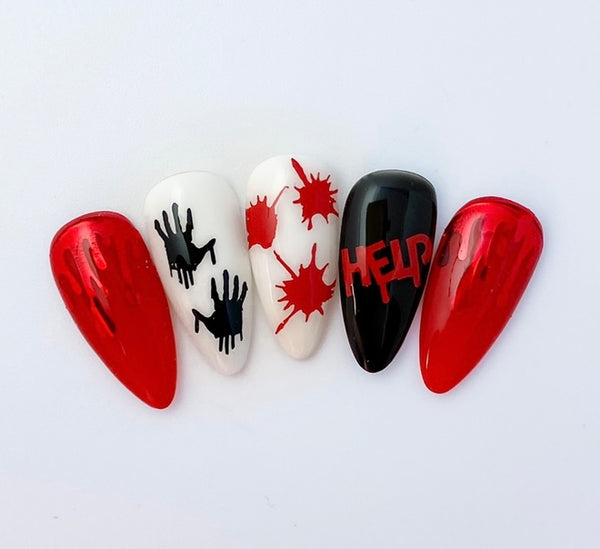 Blood Splatter Nail Decal | Red