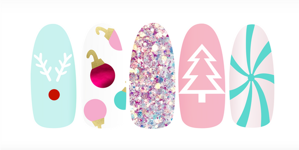 Full Nail Peppermint Twist Decal | (Choose Color)