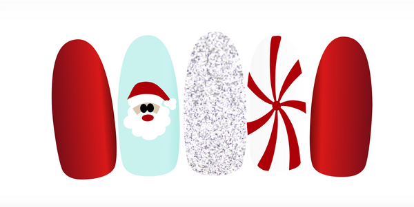 Full Nail Peppermint Twist Decal | (Choose Color)