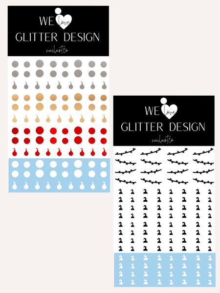 Bulb Ornaments Nail Decal | (Choose Color)