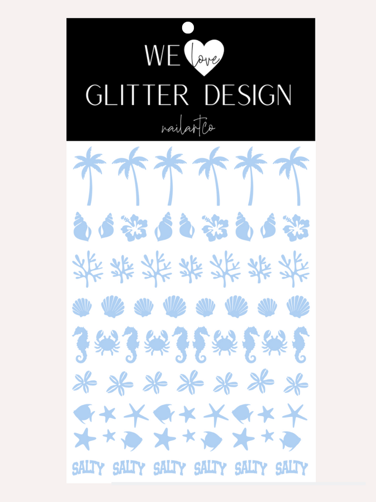 Coastal Variety Nail Decal | Soft Blue